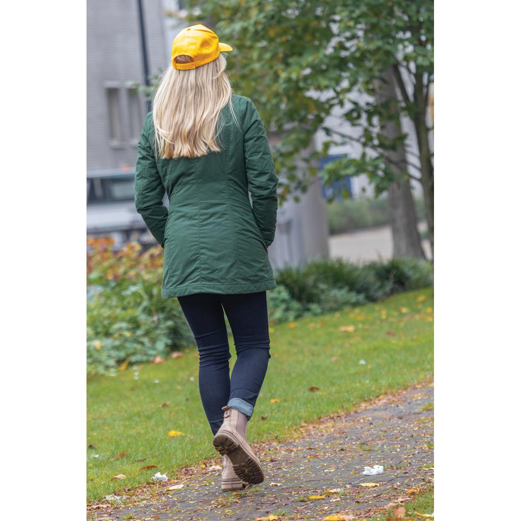 Șapcă cu 5 panouri din bumbac reciclat de 190gr, cu tracer AWARE™ Impact yellow