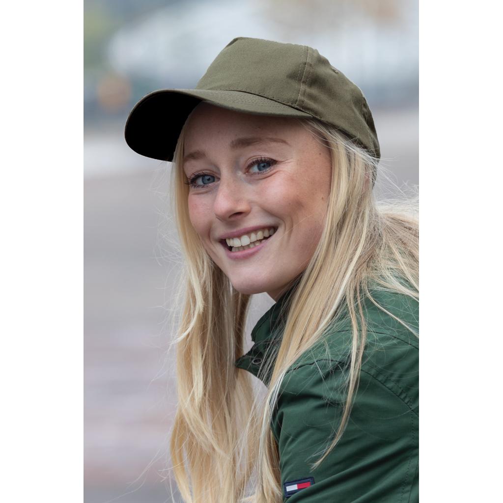 Șapcă cu 5 panouri din bumbac reciclat de 190gr, cu tracer AWARE™ Impact green