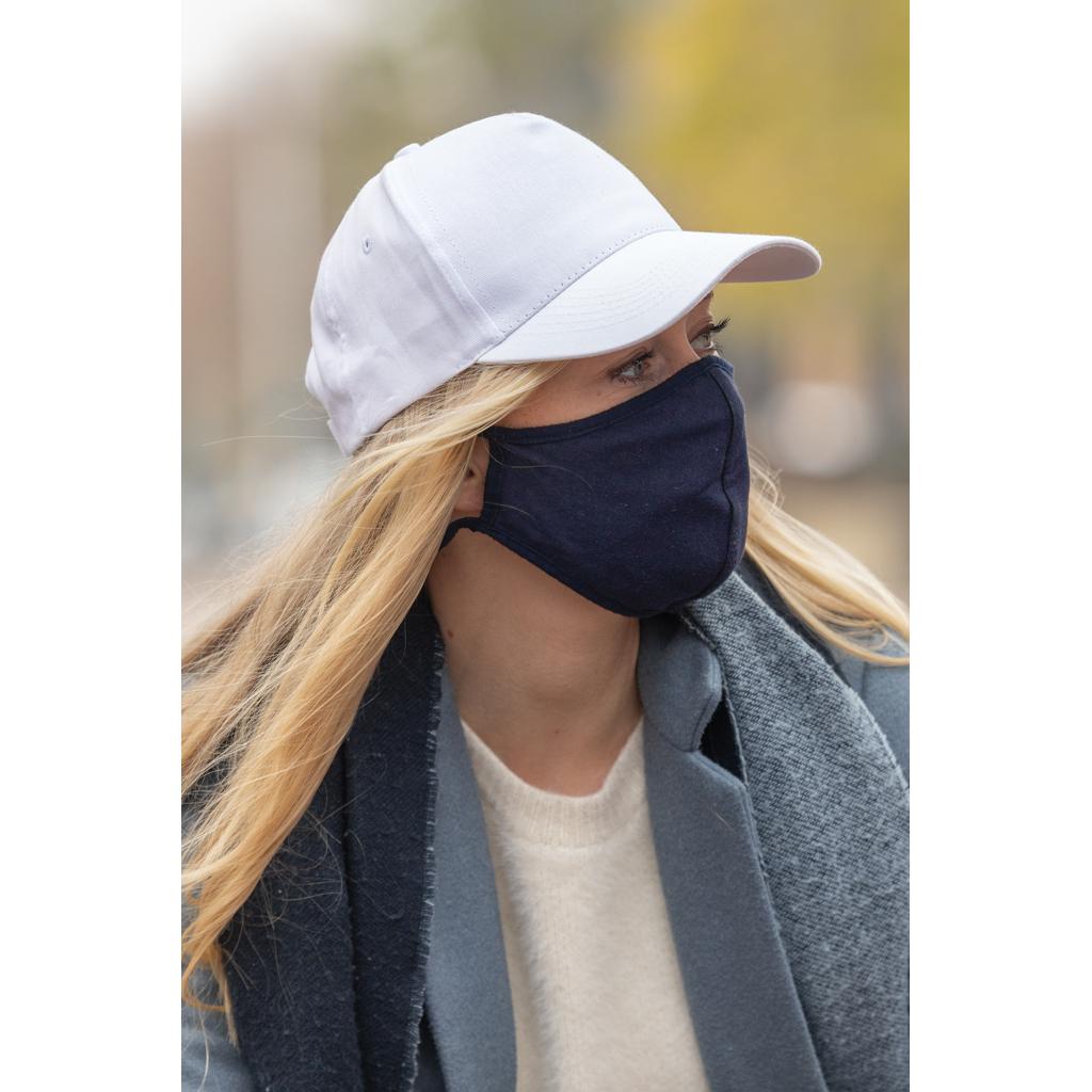 Șapcă cu 5 panouri din bumbac reciclat de 190gr, cu tracer AWARE™ Impact transparent