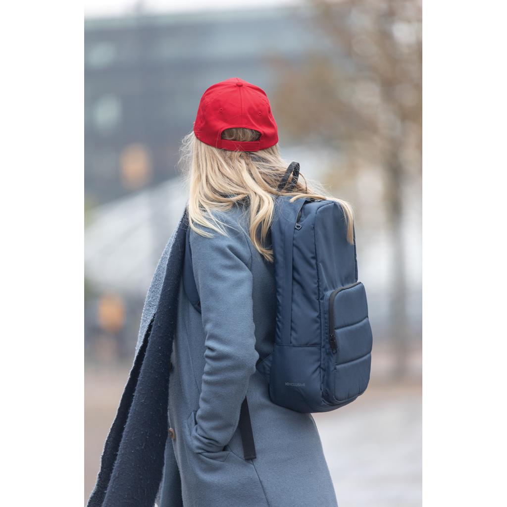 Șapcă cu 5 panouri din bumbac reciclat de 190gr, cu tracer AWARE™ Impact red