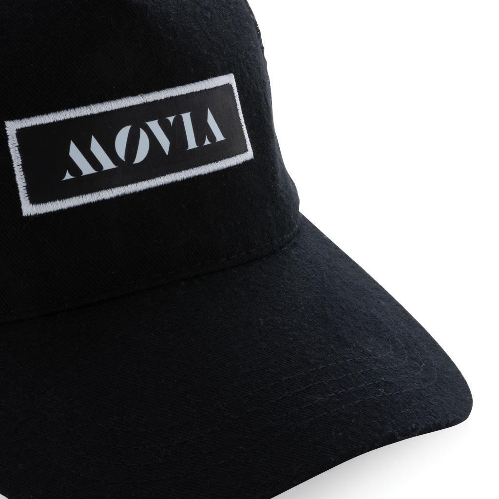 Șapcă trucker din bumbac reciclat periat cu 5 panouri, 190gr Impact AWARE™ black