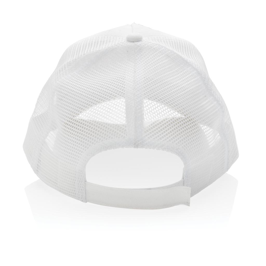 Șapcă trucker din bumbac reciclat periat cu 5 panouri, 190gr Impact AWARE™ transparent