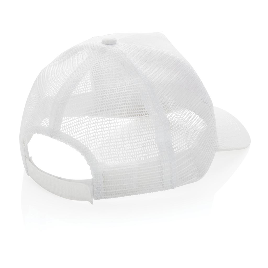 Șapcă trucker din bumbac reciclat periat cu 5 panouri, 190gr Impact AWARE™ transparent