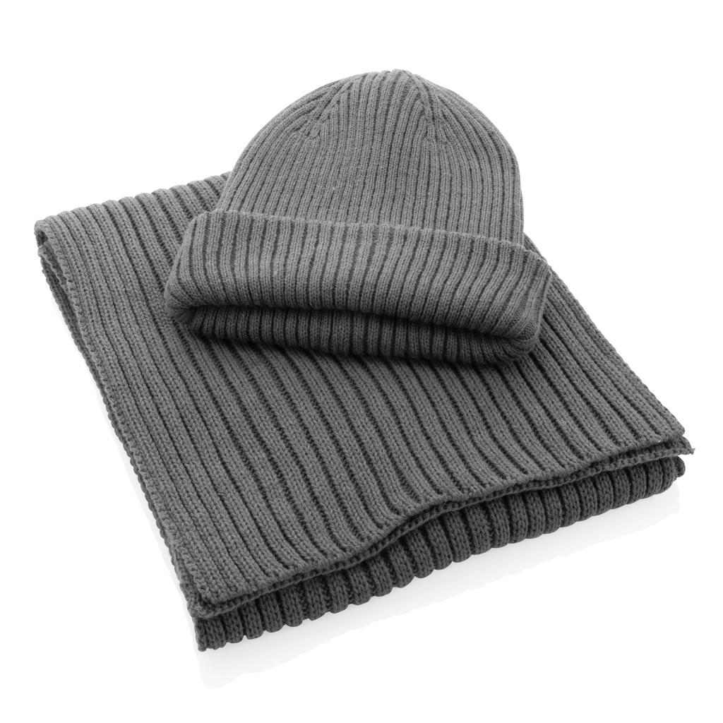 Căciulă dublu tricotată din Polylana® Impact AWARE™ anthracite
