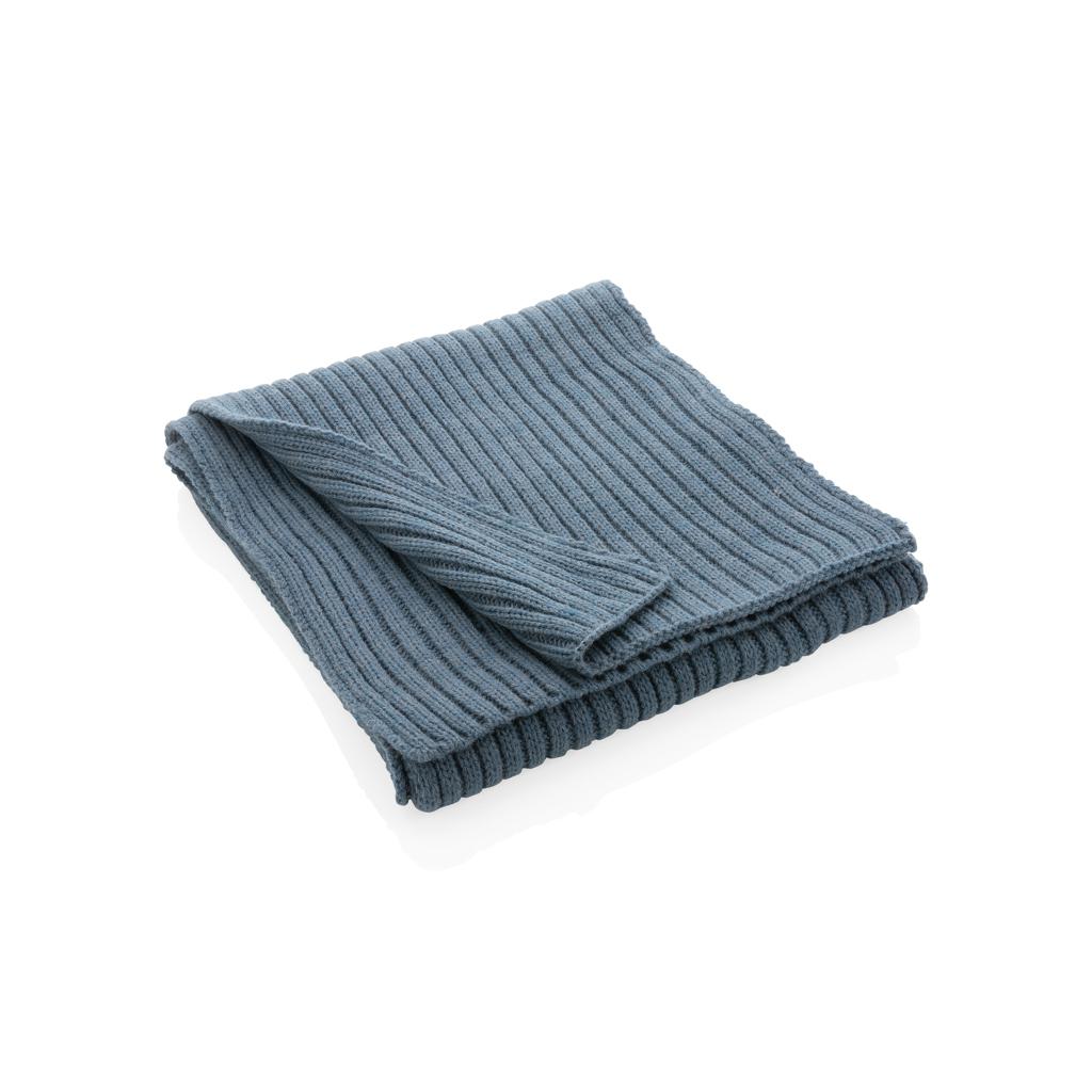Eșarfă tricotată din Polylana®, 180 x 25cm Impact AWARE™  blue