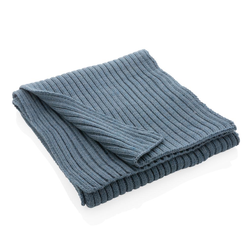Eșarfă tricotată din Polylana®, 180 x 25cm Impact AWARE™  blue