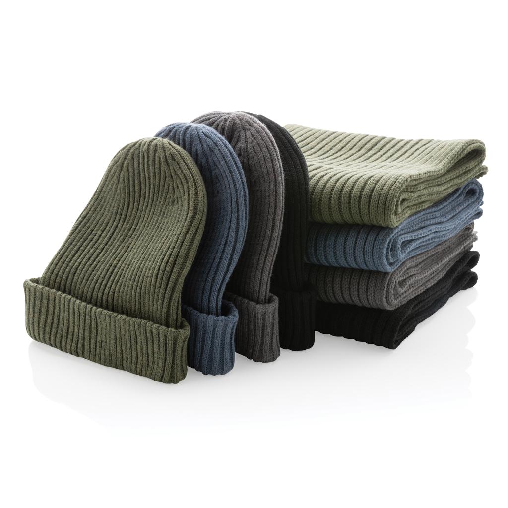 Eșarfă tricotată din Polylana®, 180 x 25cm Impact AWARE™  blue