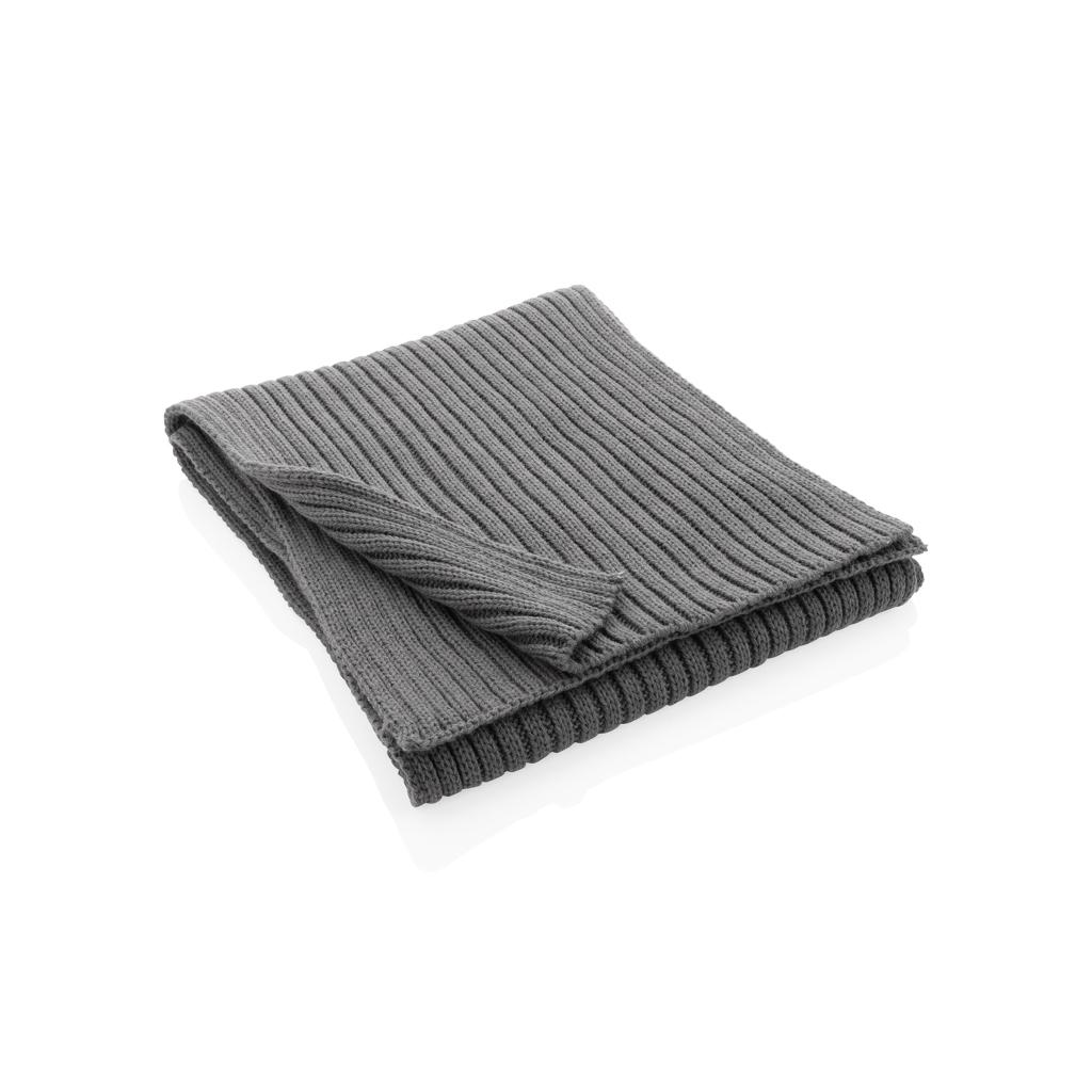 Eșarfă tricotată din Polylana®, 180 x 25cm Impact AWARE™  grey