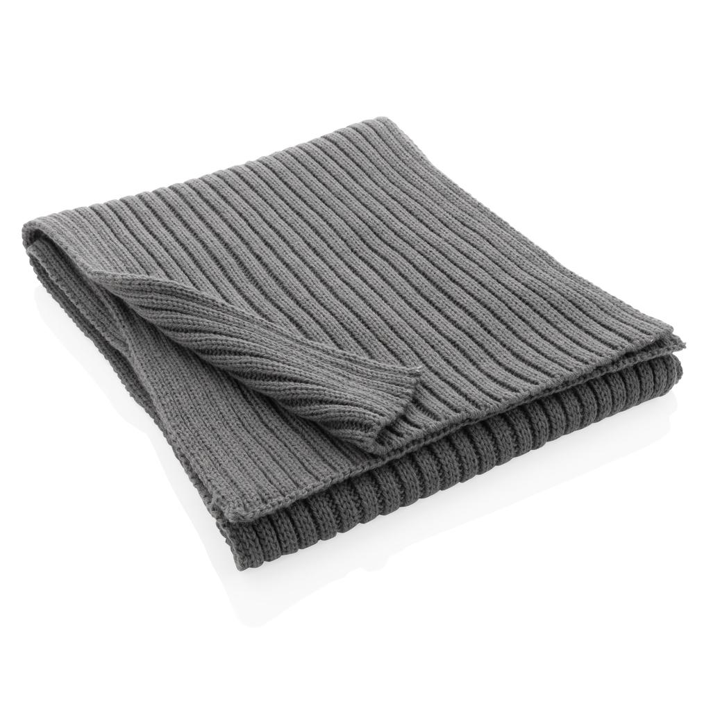 Eșarfă tricotată din Polylana®, 180 x 25cm Impact AWARE™  grey