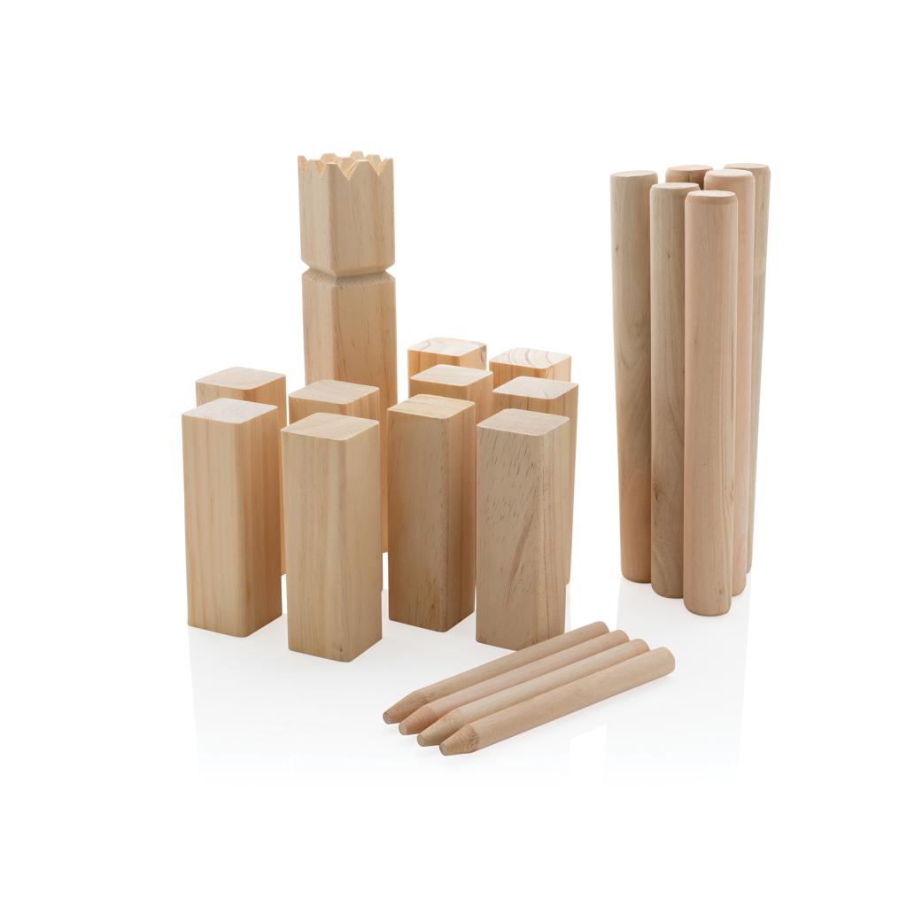 Set de joc kubb din lemn brown