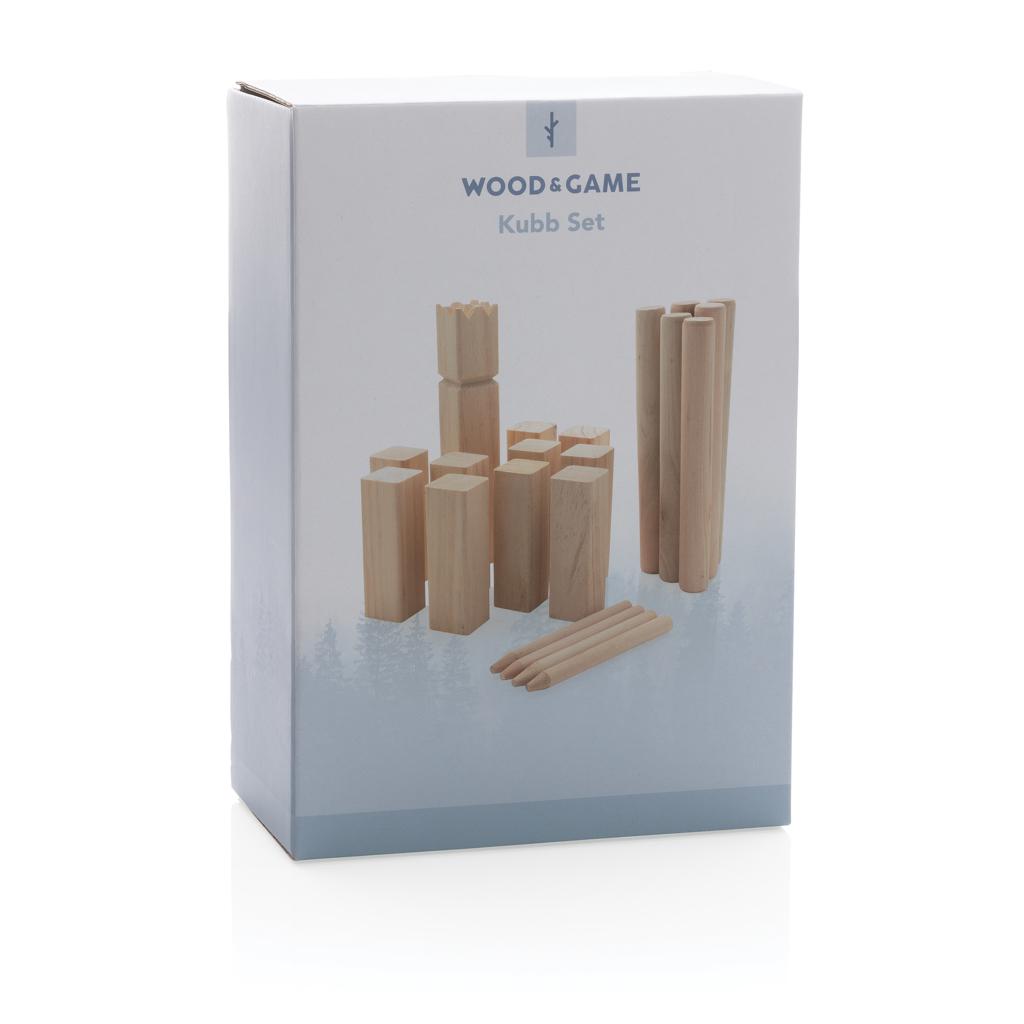 Set de joc kubb din lemn brown