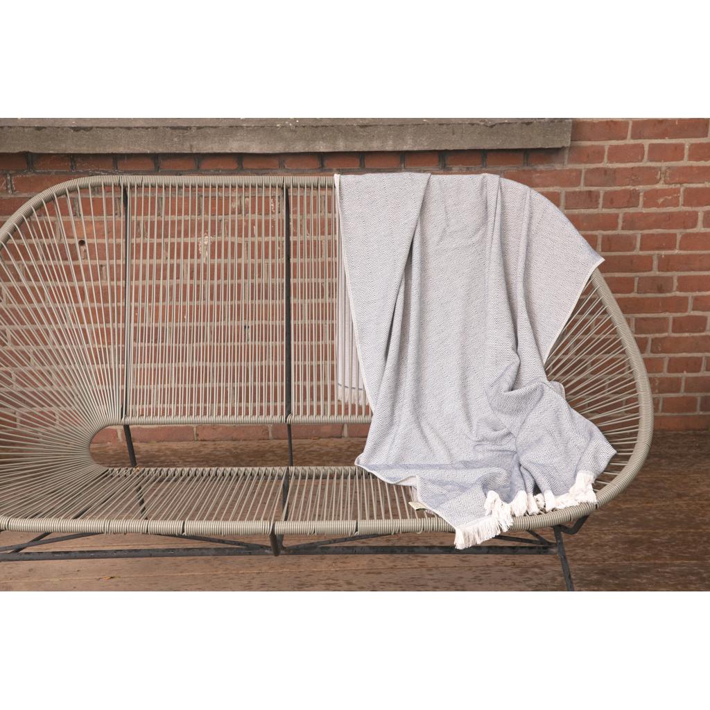 Prosop/pătură 4 anotimpuri 100 x 180 cm Ukiyo Hisako AWARE™ grey