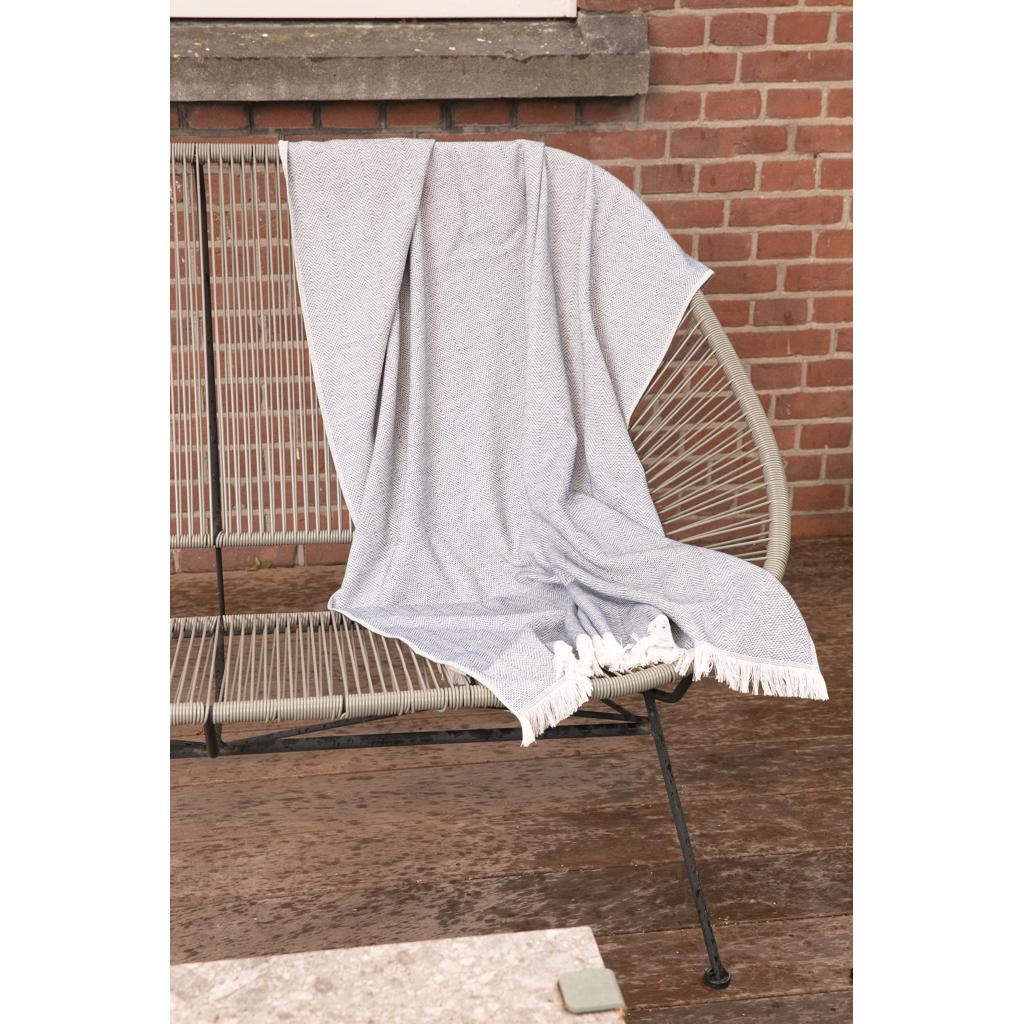 Prosop/pătură 4 anotimpuri 100 x 180 cm Ukiyo Hisako AWARE™ grey