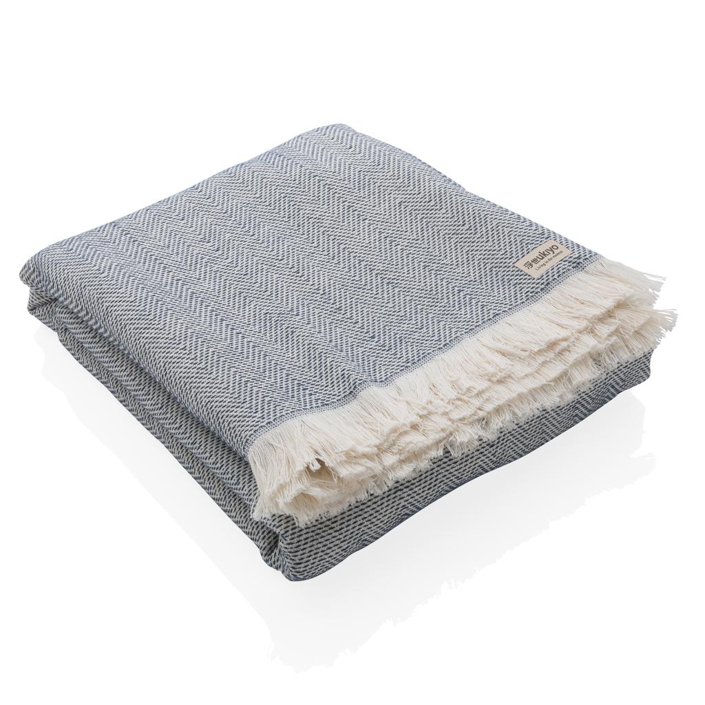 Prosop/pătură 4 anotimpuri 100 x 180 cm Ukiyo Hisako AWARE™ navy