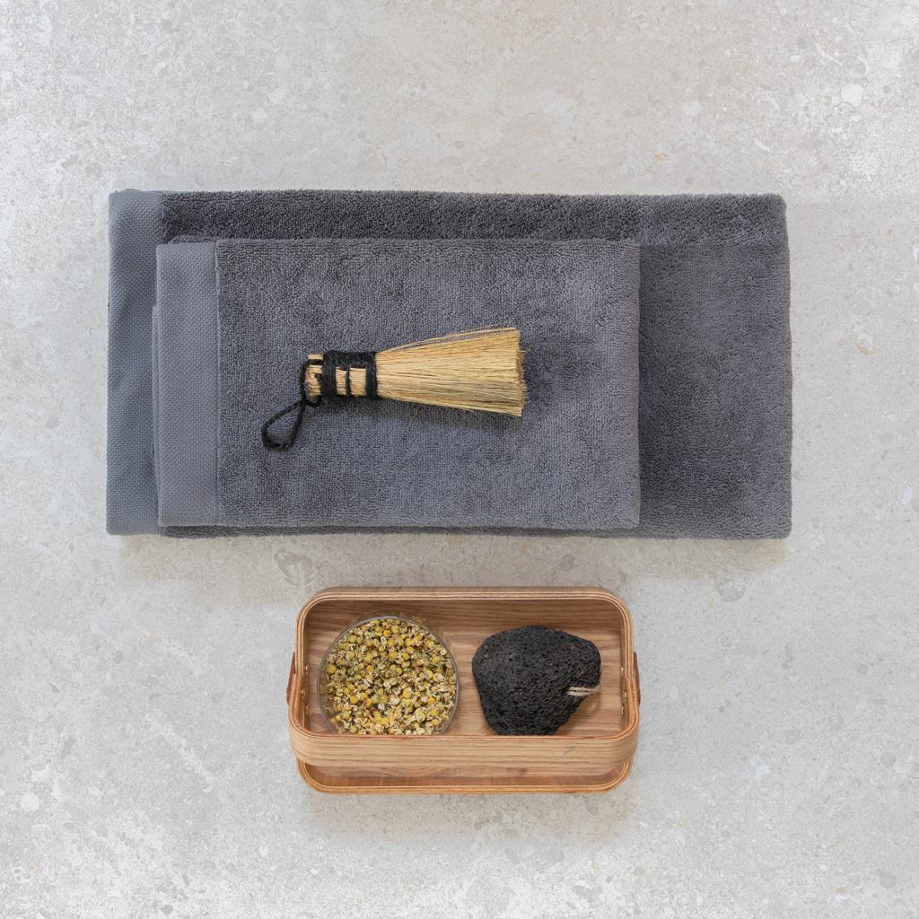 Prosop de baie  500 gsm 50 x 100 cm Ukiyo Sakura AWARE™ grey