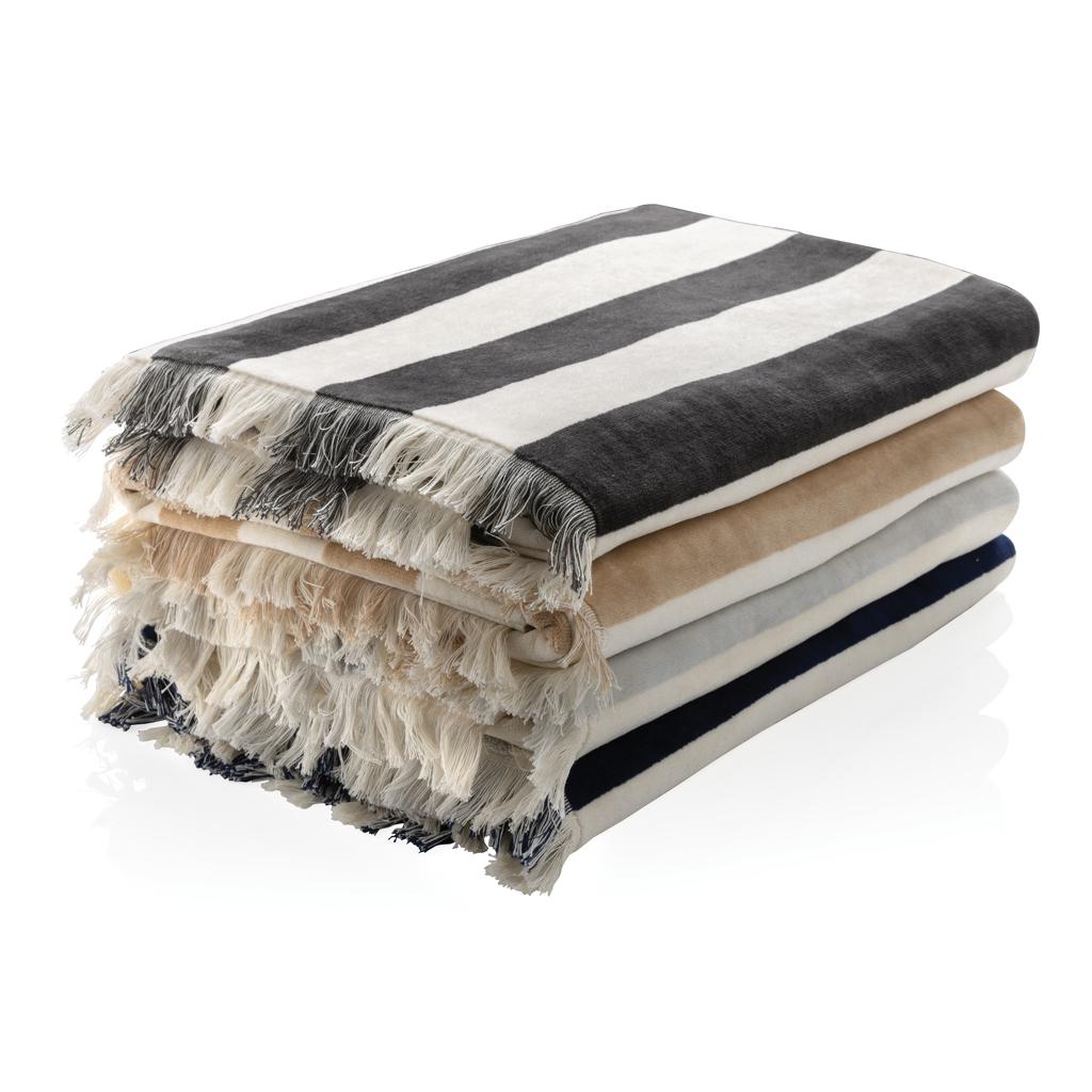 Prosop de plajă deluxe XL 100x180 cm Ukiyo Yukari AWARE™ navy