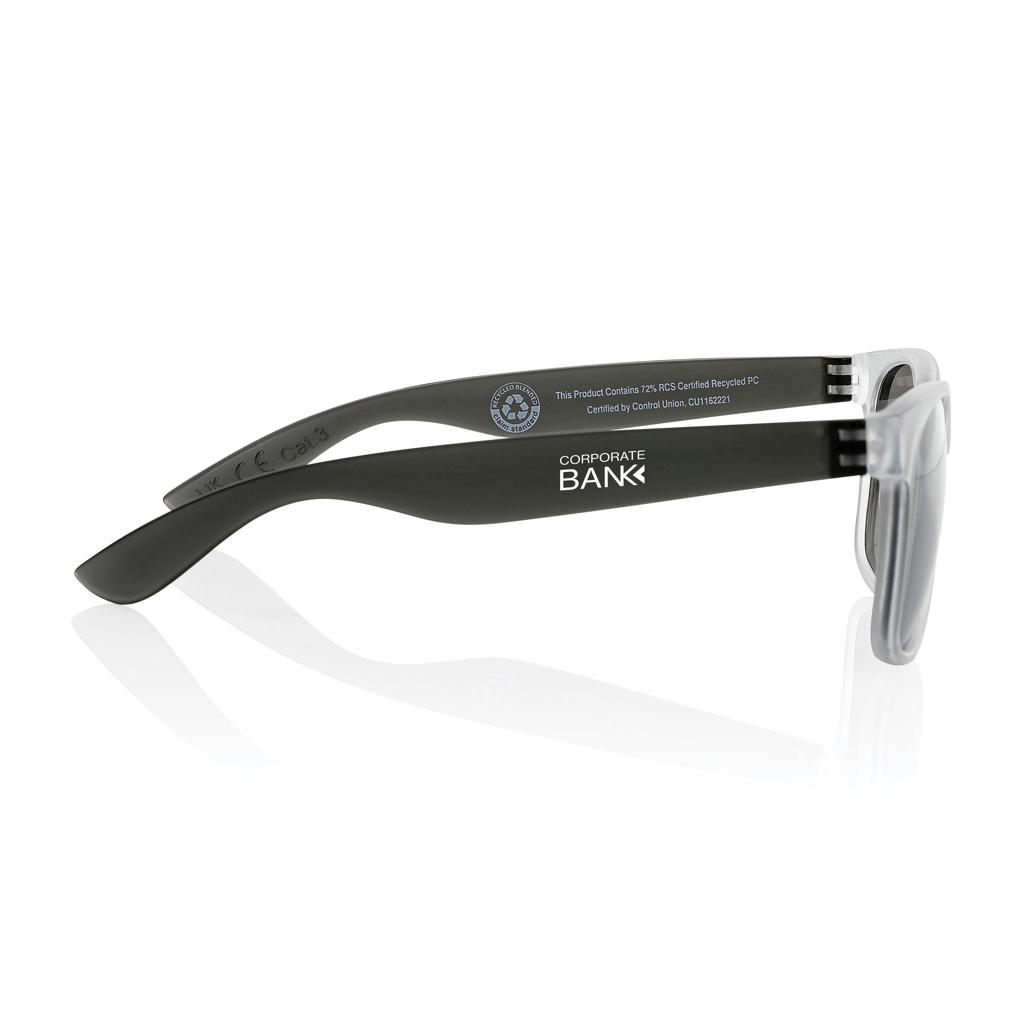 Ochelari de soare cu lentile oglindă din PC reciclat RCS Gleam  black