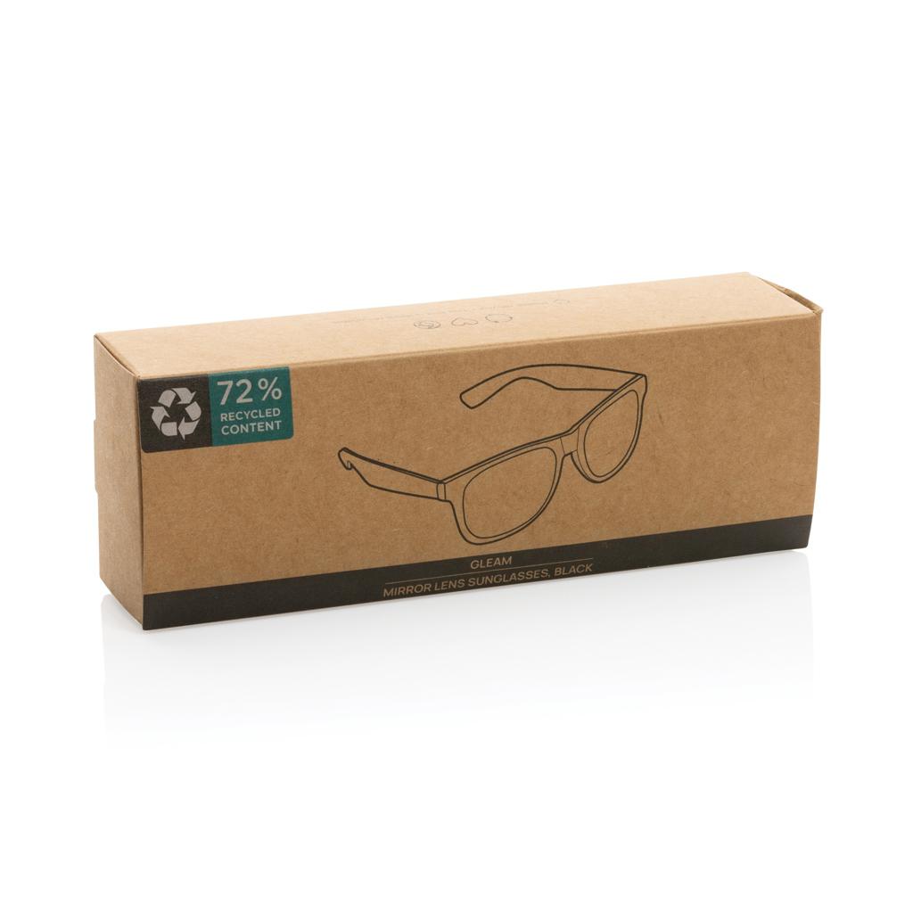 Ochelari de soare cu lentile oglindă din PC reciclat RCS Gleam  black