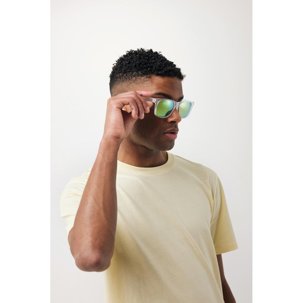 Ochelari de soare cu lentile oglindă din PC reciclat RCS Gleam  transparent