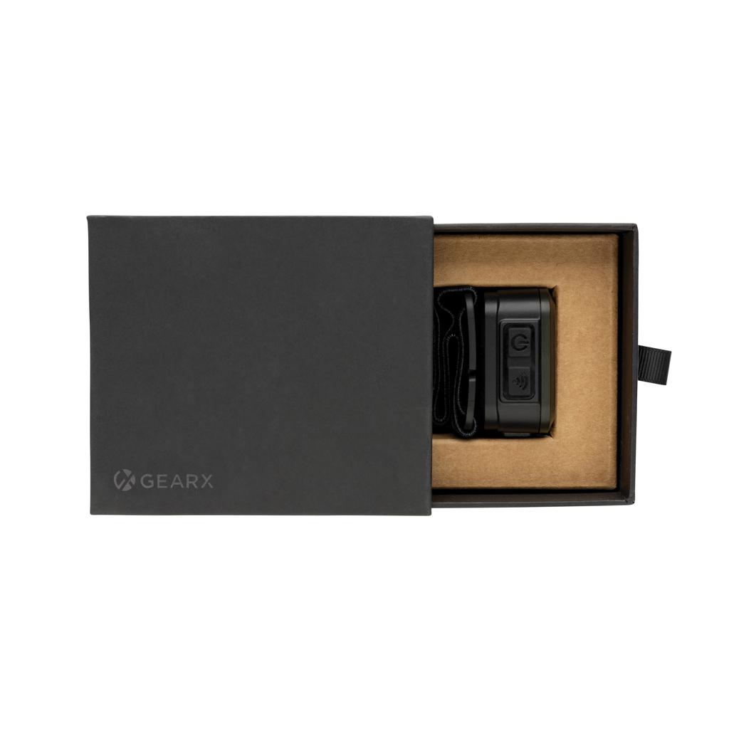 Lanternă frontală din plastic reciclat RCS, heavy duty Gear X black