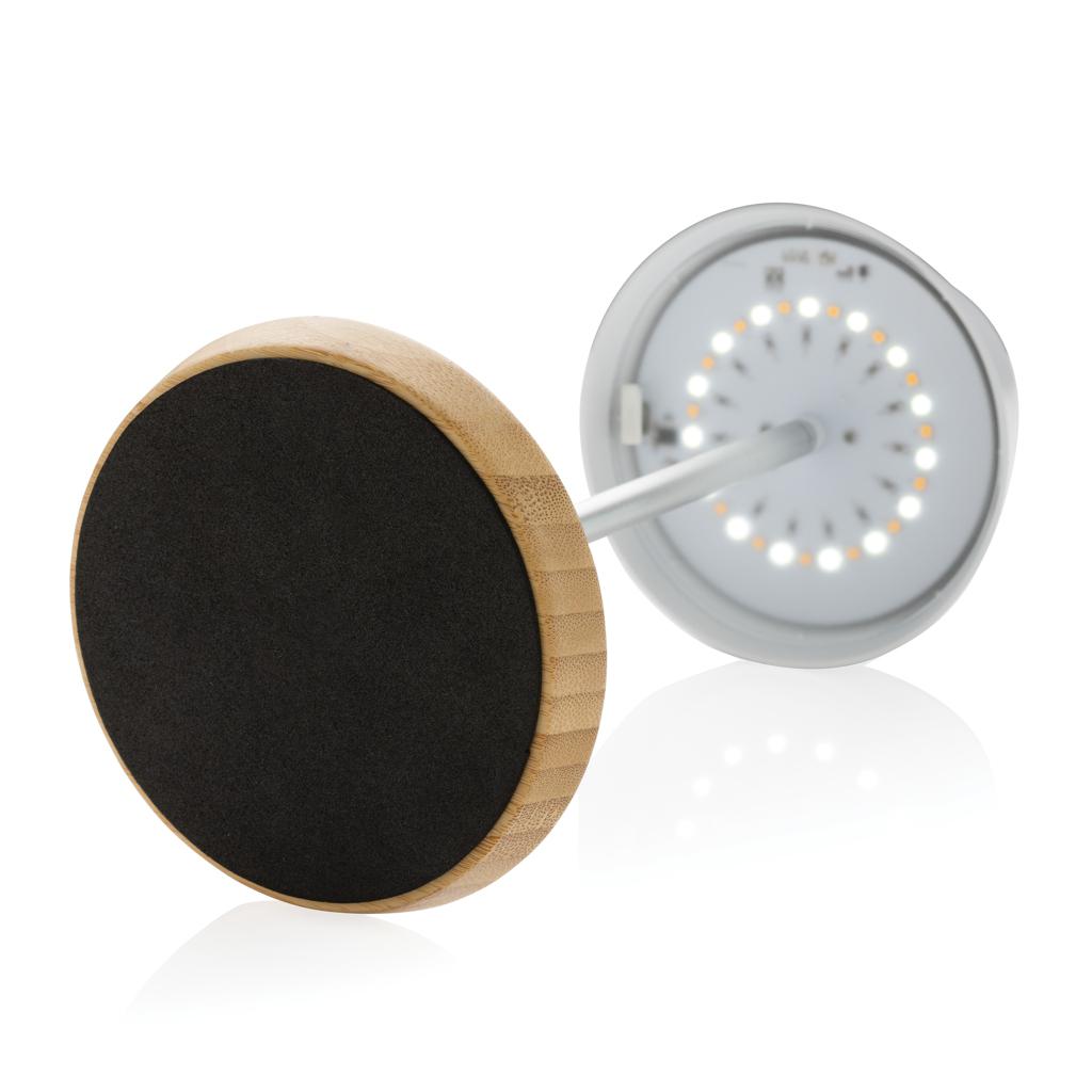 Lampa de masă din plastic reciclat, reîncărcabilă prin USB, certificată RCS Pure Glow transparent