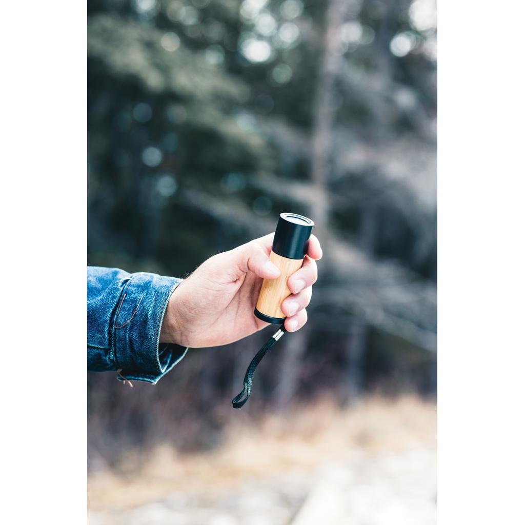 Lanternă din bambus și plastic reciclat, certificată RCS brown