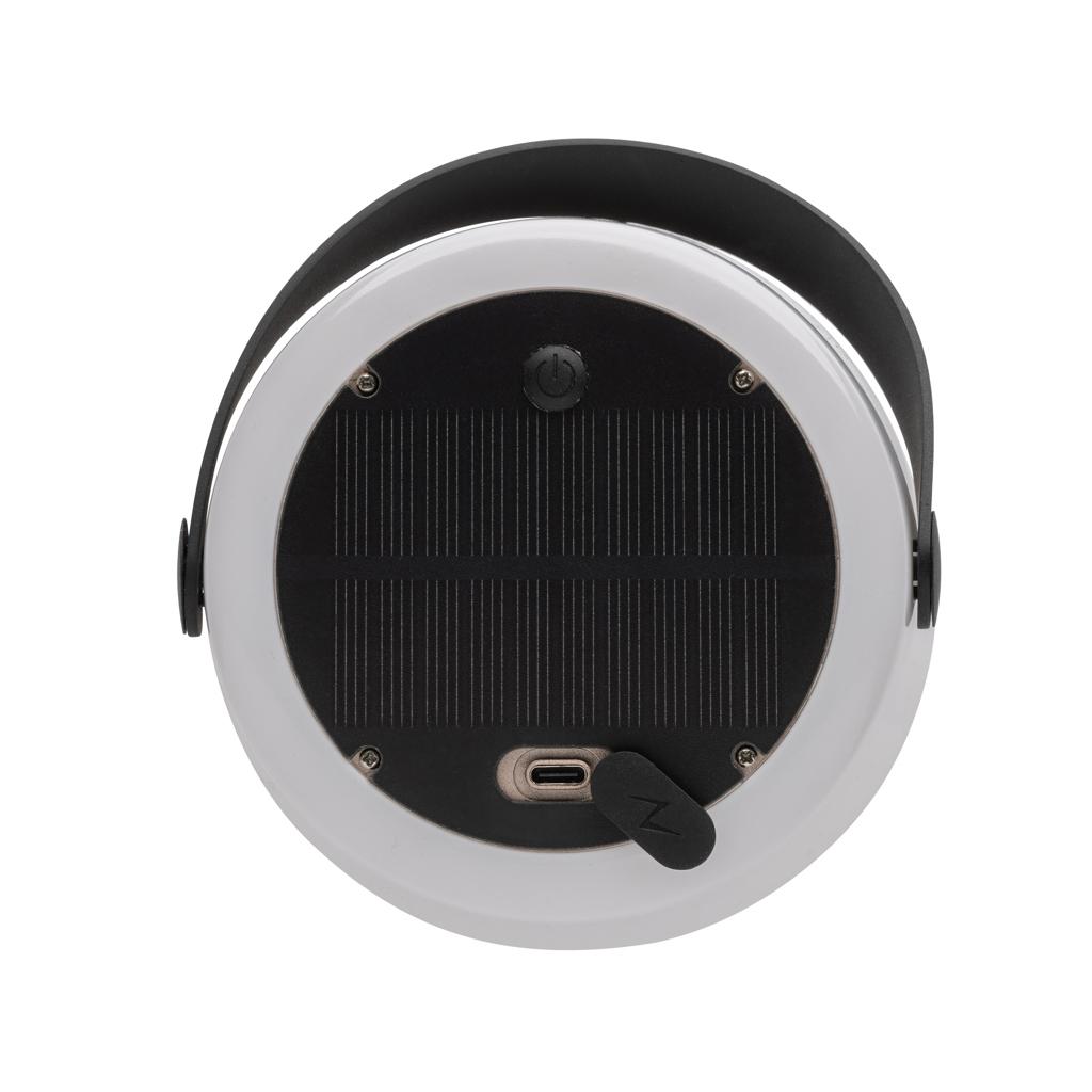 Lumină de exterior din ABS reciclat RCS, reîncărcabilă prin USB SolarGlow transparent