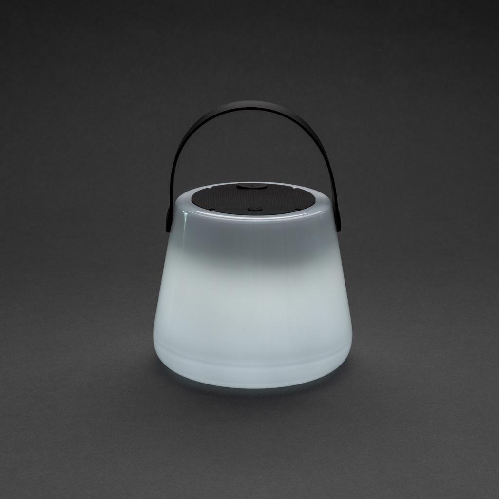 Lumină de exterior din ABS reciclat RCS, reîncărcabilă prin USB SolarGlow transparent