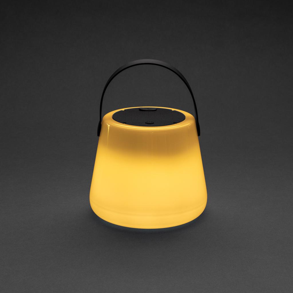 Lumină de exterior din ABS reciclat RCS, reîncărcabilă prin USB SolarGlow transparent