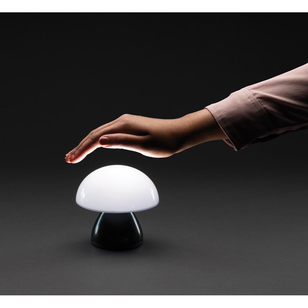 Lampă de masă Luming RCS din plastic reciclat, reîncărcabilă prin USB black