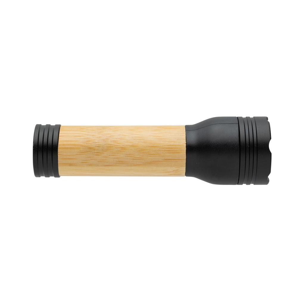 Lanternă 1W din plastic reciclat și bambus, certificată RCS Lucid  black