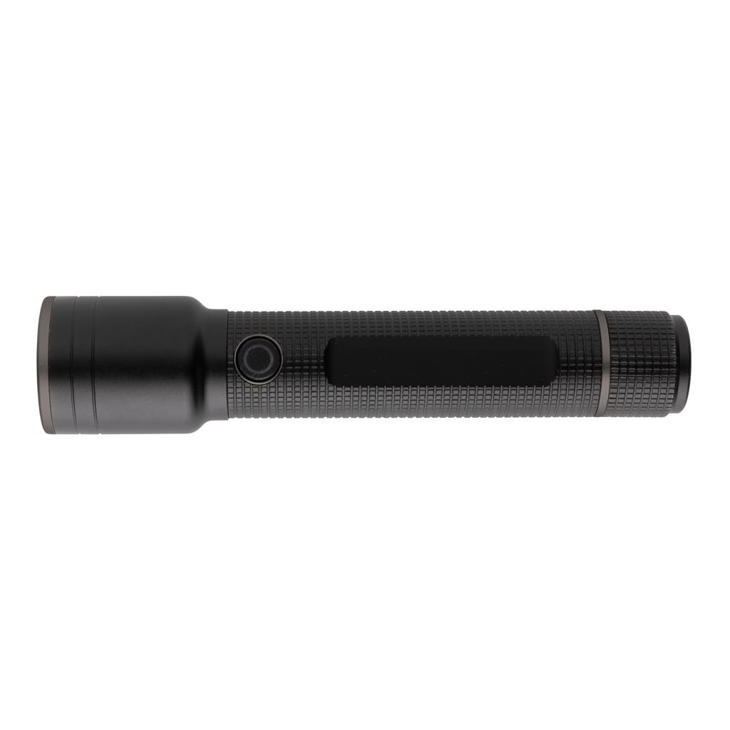 Lanternă mare din aluminiu reciclat RCS, reîncărcabilă prin USB Gear X black