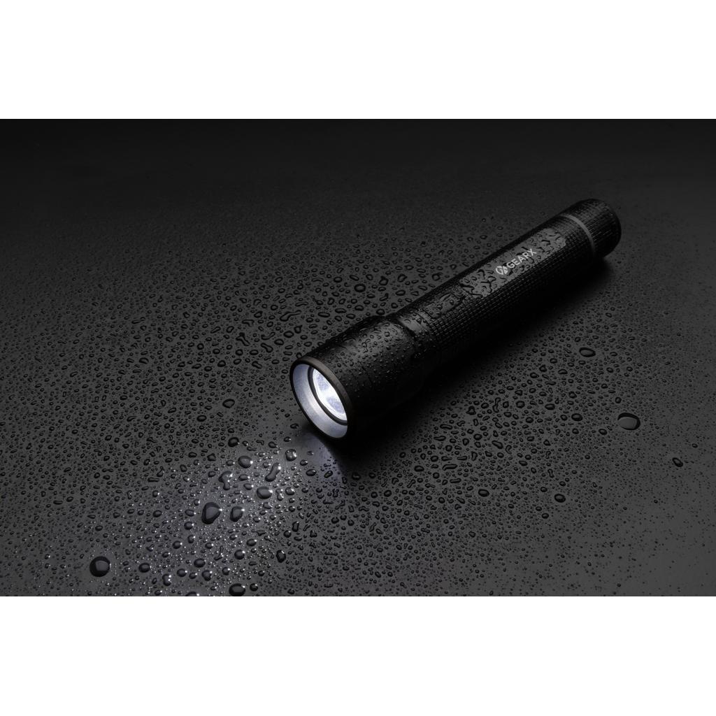 Lanternă mare din aluminiu reciclat RCS, reîncărcabilă prin USB Gear X black