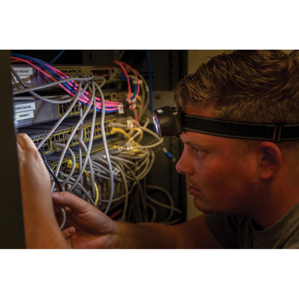 Lanternă frontală cu COB și LED black