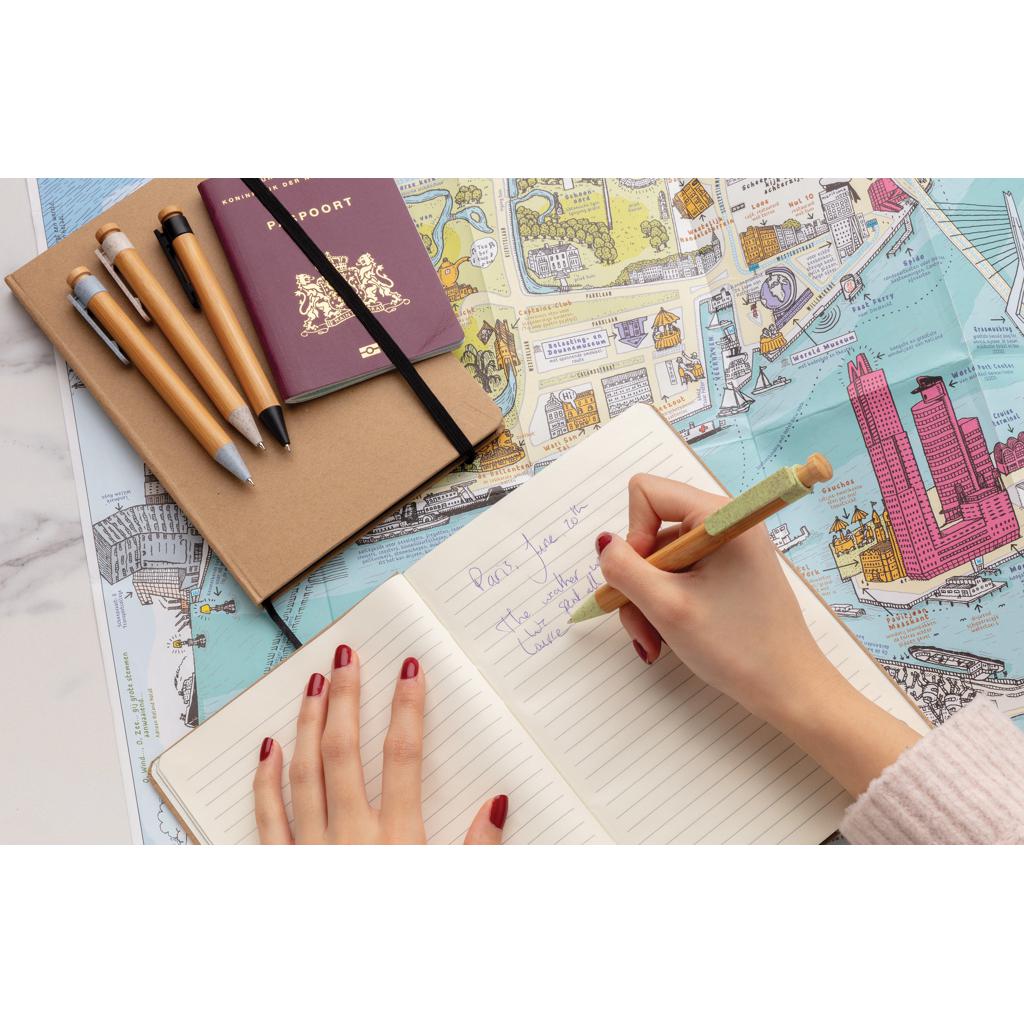 Pix din bambus cu clips din paie de grâu black