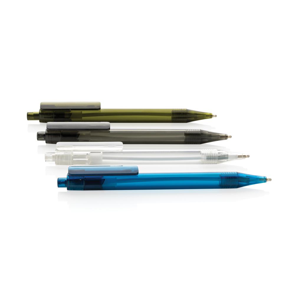 Stilou transparent X8 din RPET certificat GRS transparent
