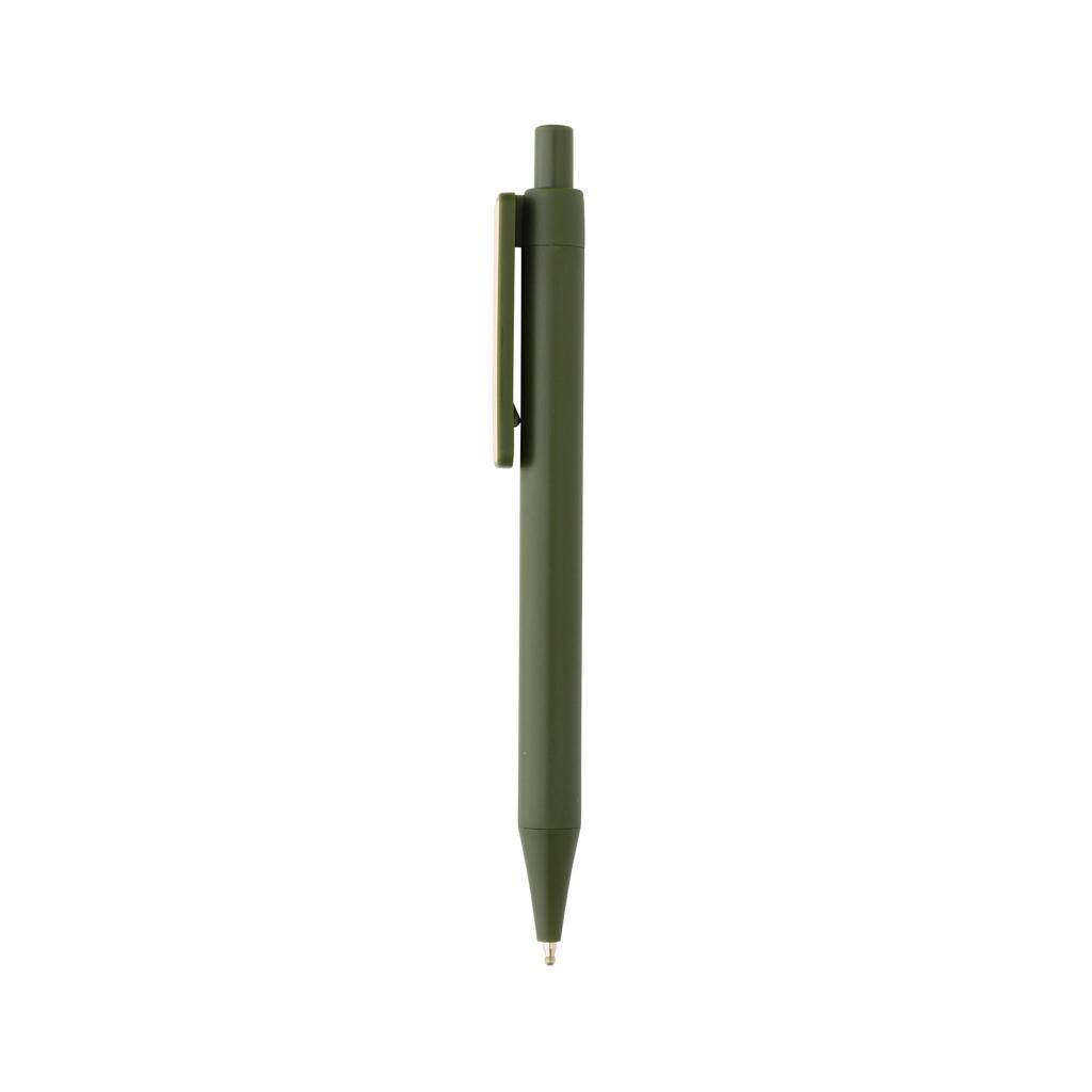 Stilou cu clips din bambus GRS RABS green