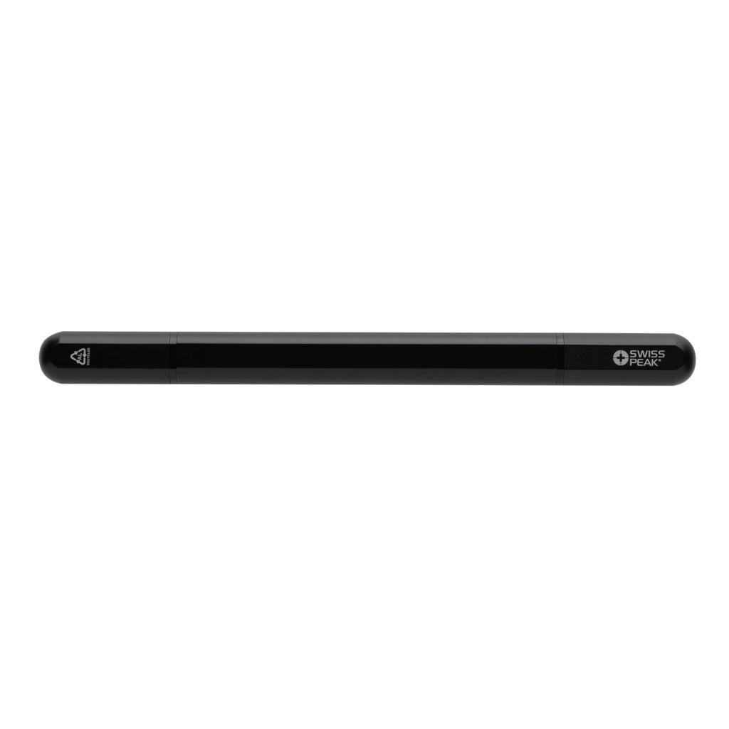 Pix dual-tip din aluminiu reciclat certificat RCS Swiss Peak Storm black