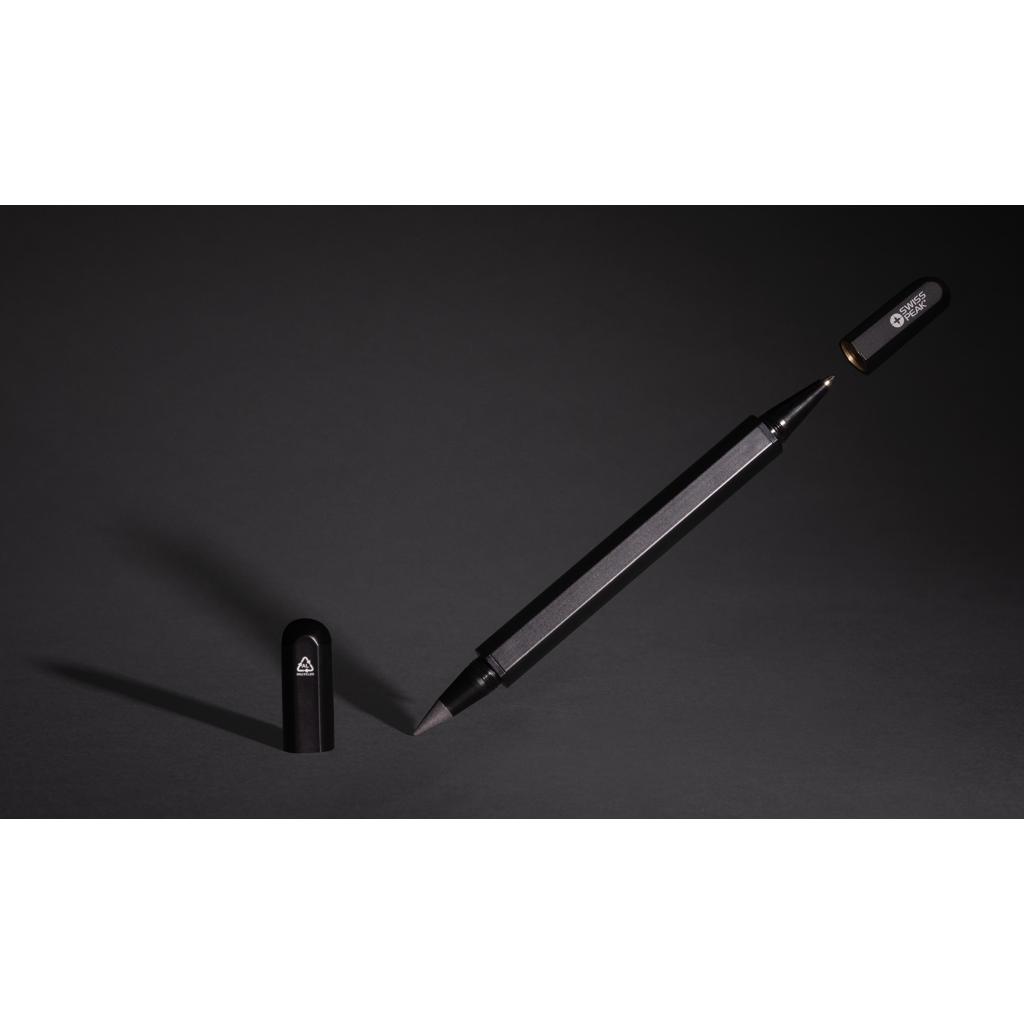 Pix dual-tip din aluminiu reciclat certificat RCS Swiss Peak Storm black
