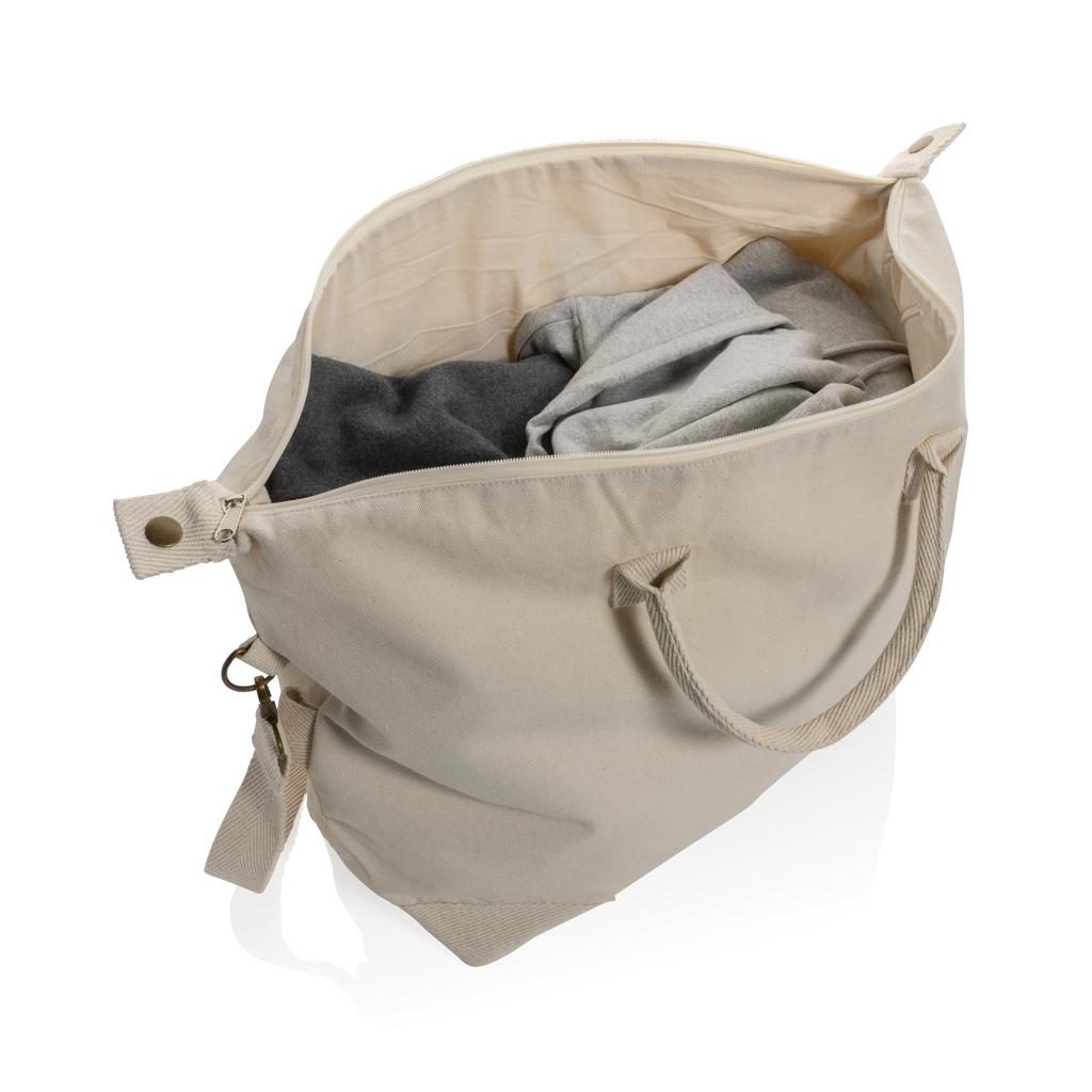Geantă de weekend deluxe din pânză reciclată de 500 gsm  Kezar AWARE™ off white