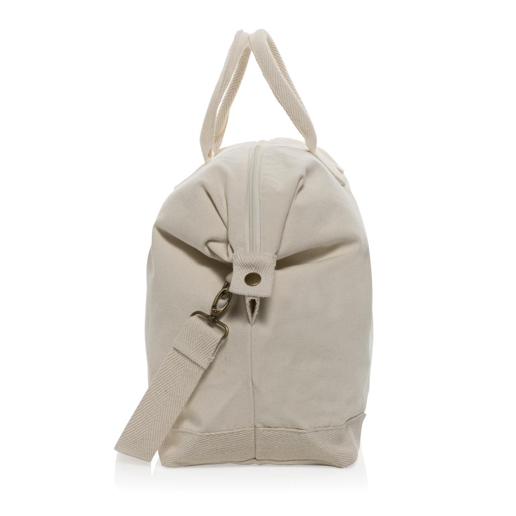 Geantă de weekend deluxe din pânză reciclată de 500 gsm  Kezar AWARE™ off white