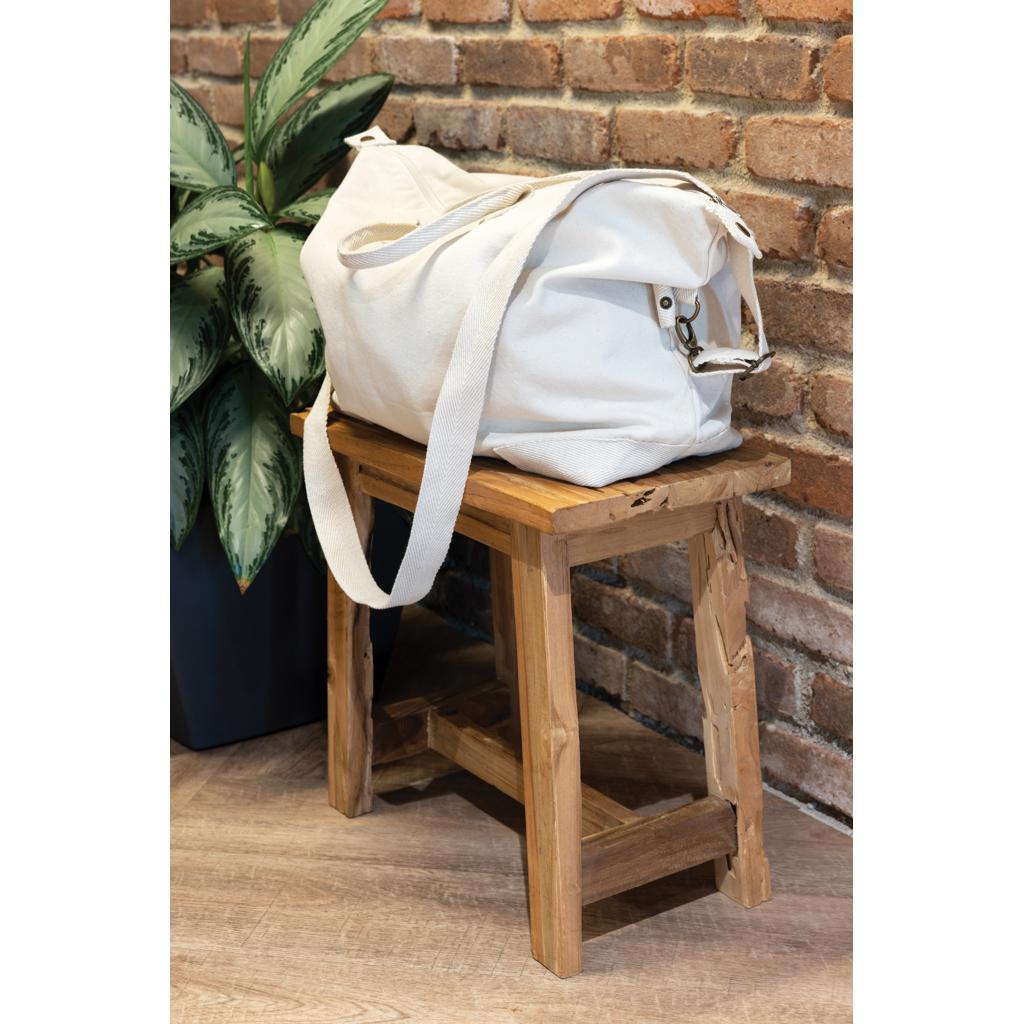 Geantă de weekend deluxe din pânză reciclată de 500 gsm  Kezar AWARE™ off white