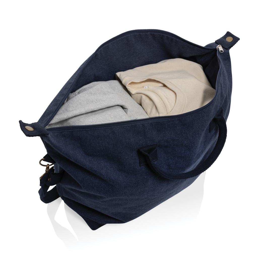 Geantă de weekend deluxe din pânză reciclată de 500 gsm  Kezar AWARE™ navy