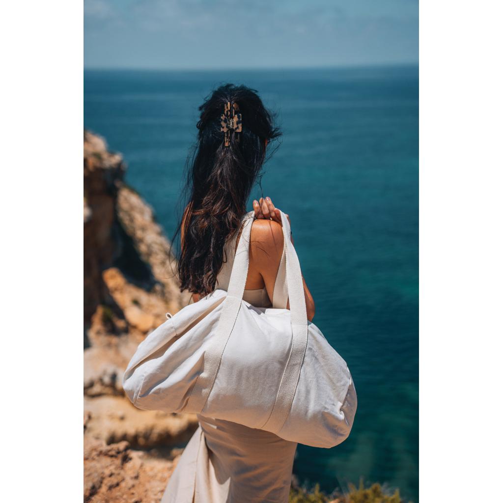 Geantă duffel din pânză reciclabilă de 285 gsm, nevopsită Impact Aware™  off white