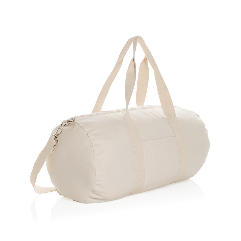 Geantă duffel din pânză reciclabilă de 285 gsm, nevopsită Impact Aware™  off white