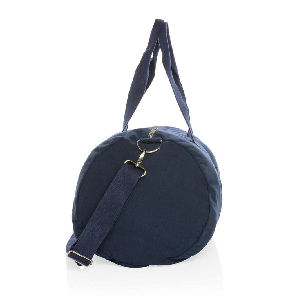 Geantă duffel din pânză reciclabilă de 285 gsm, nevopsită Impact Aware™  navy