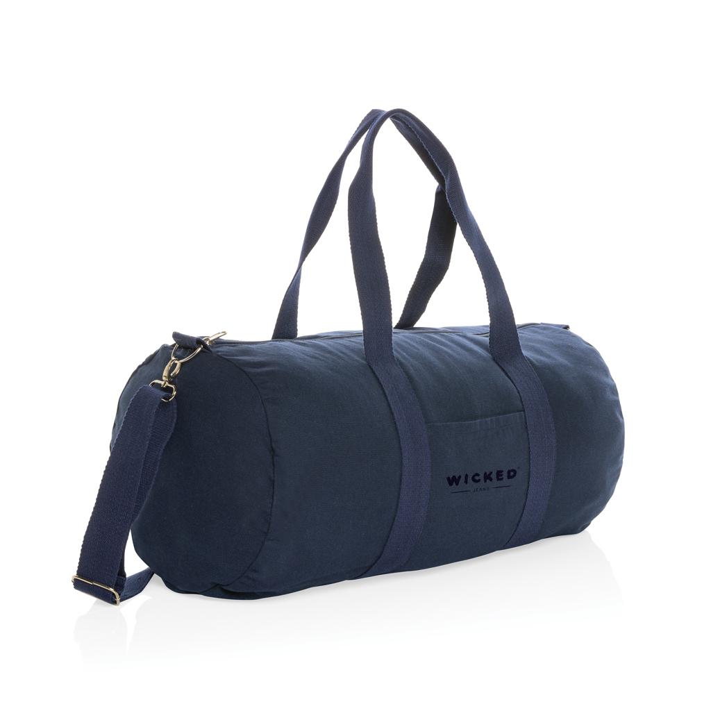 Geantă duffel din pânză reciclabilă de 285 gsm, nevopsită Impact Aware™  navy