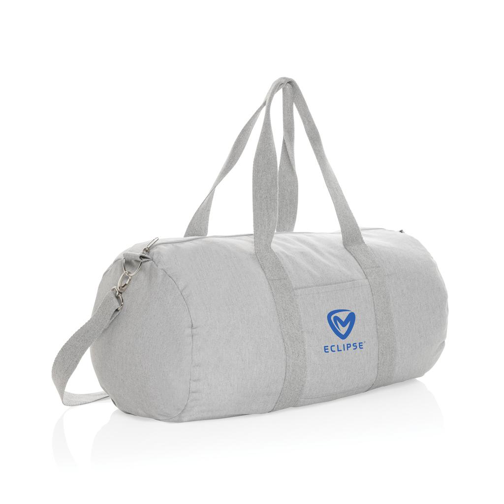 Geantă duffel din pânză reciclabilă de 285 gsm, nevopsită Impact Aware™  grey
