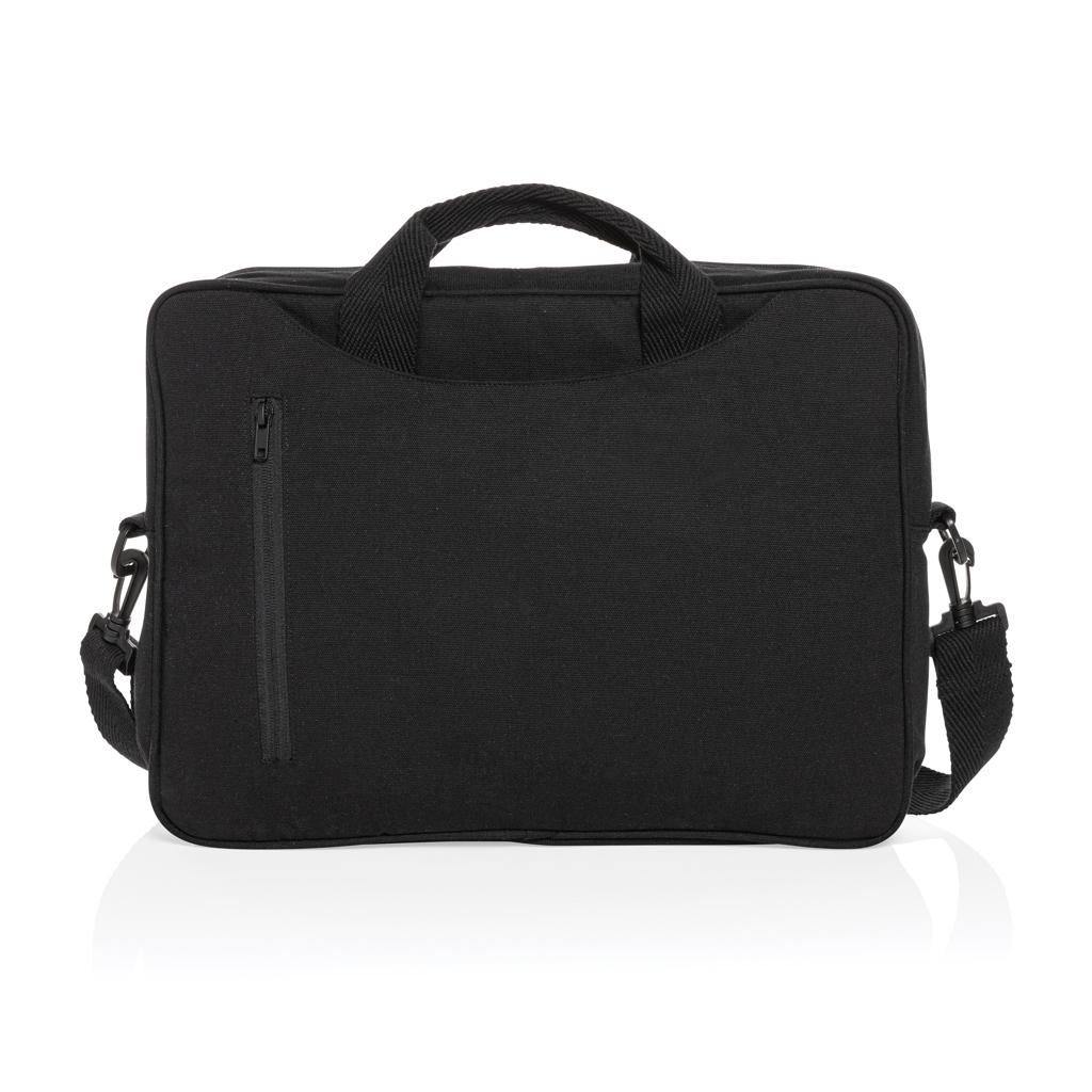 Geantă de laptop din bumbac reciclat, de 15,4 inch Laluka AWARE™ black