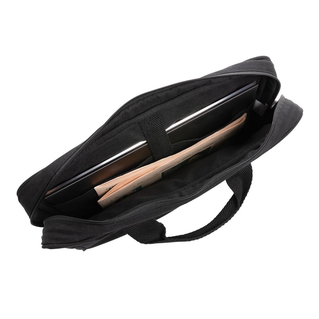 Geantă de laptop din bumbac reciclat, de 15,4 inch Laluka AWARE™ black